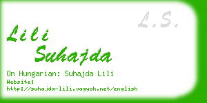 lili suhajda business card